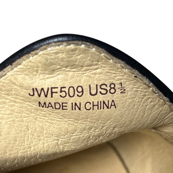 Journey West Suede Slip-on Belgian Loafers Shoes Size 8.5M Black Bow - Picture 11 of 13